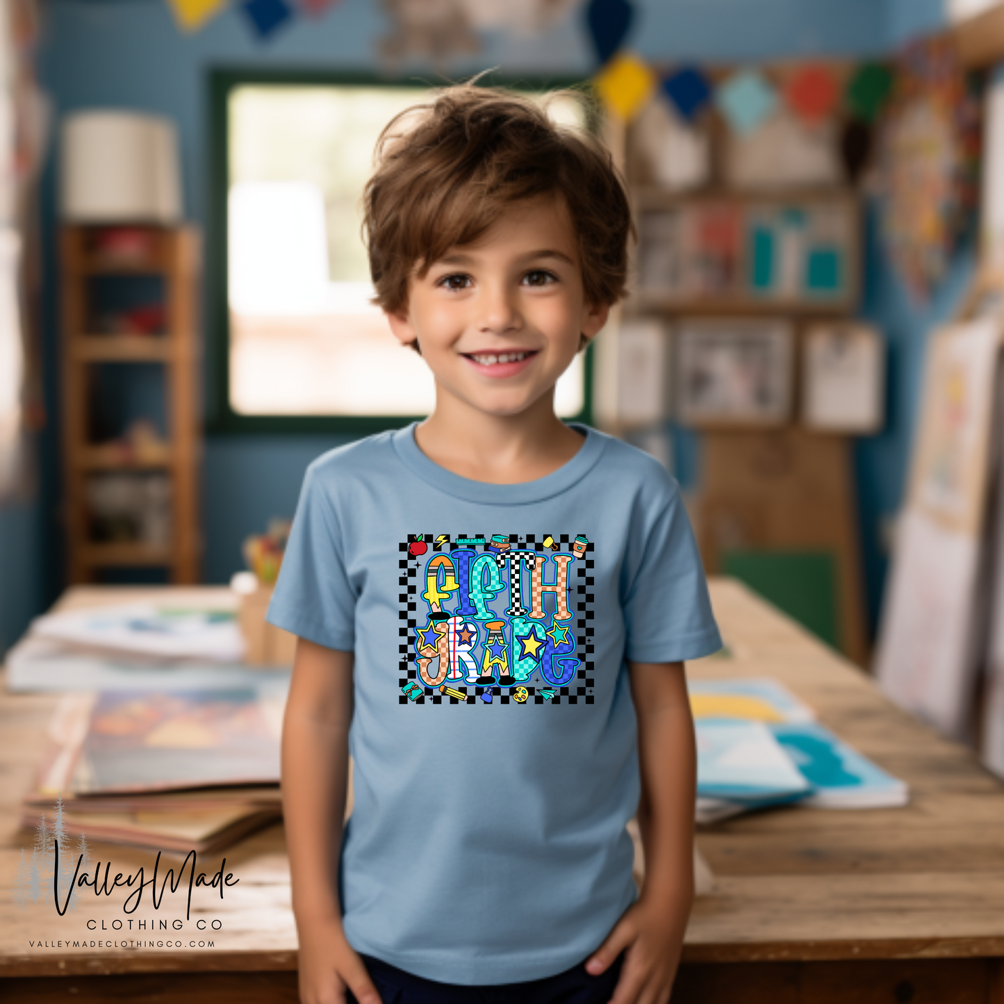 Boy Checkered Grades-YOUTH Tee
