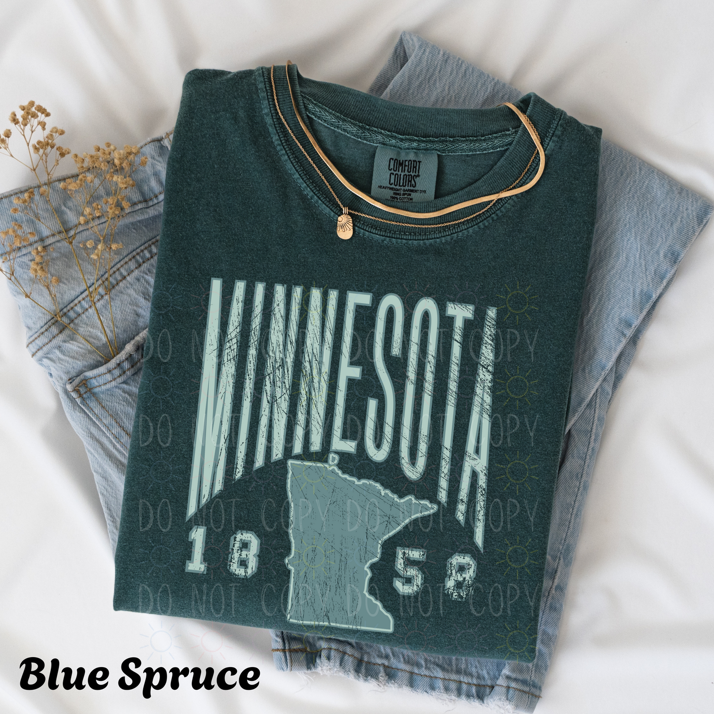 Blue Hue Grunge Minnesota - Tee