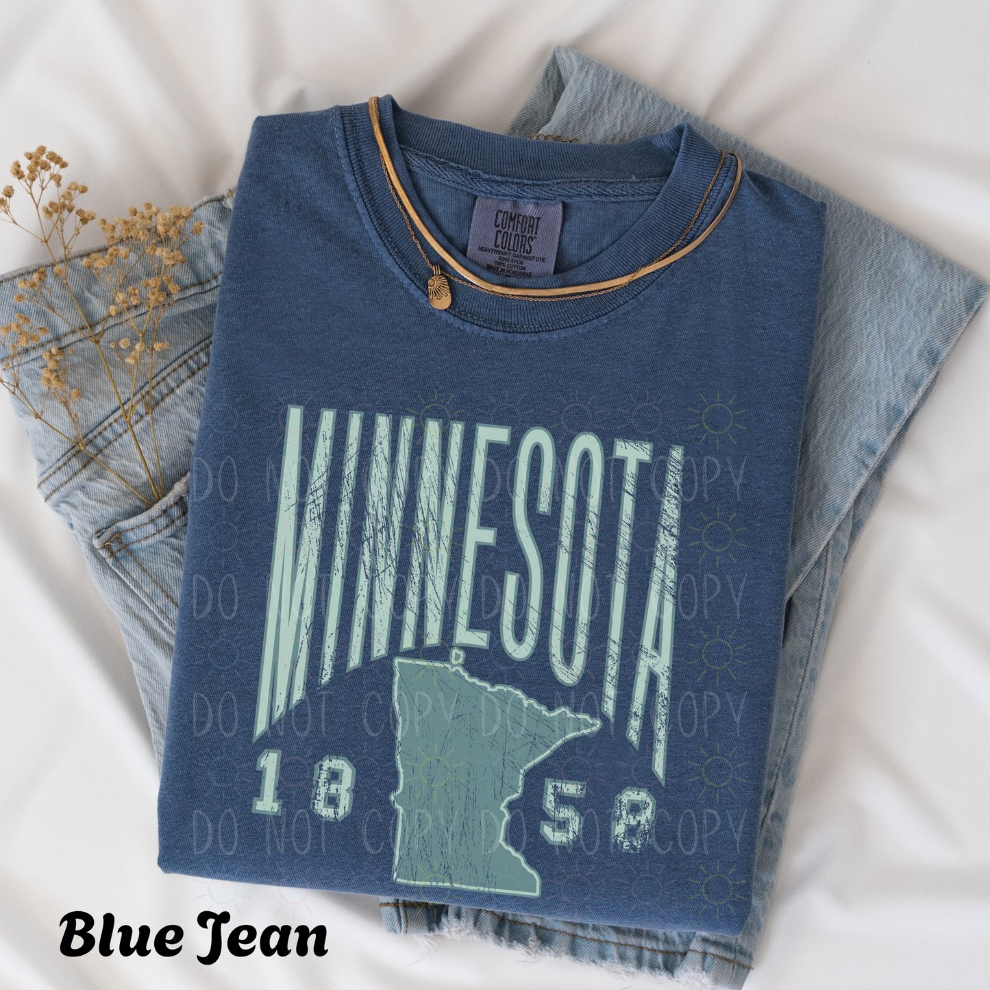 Blue Hue Grunge Minnesota - Tee