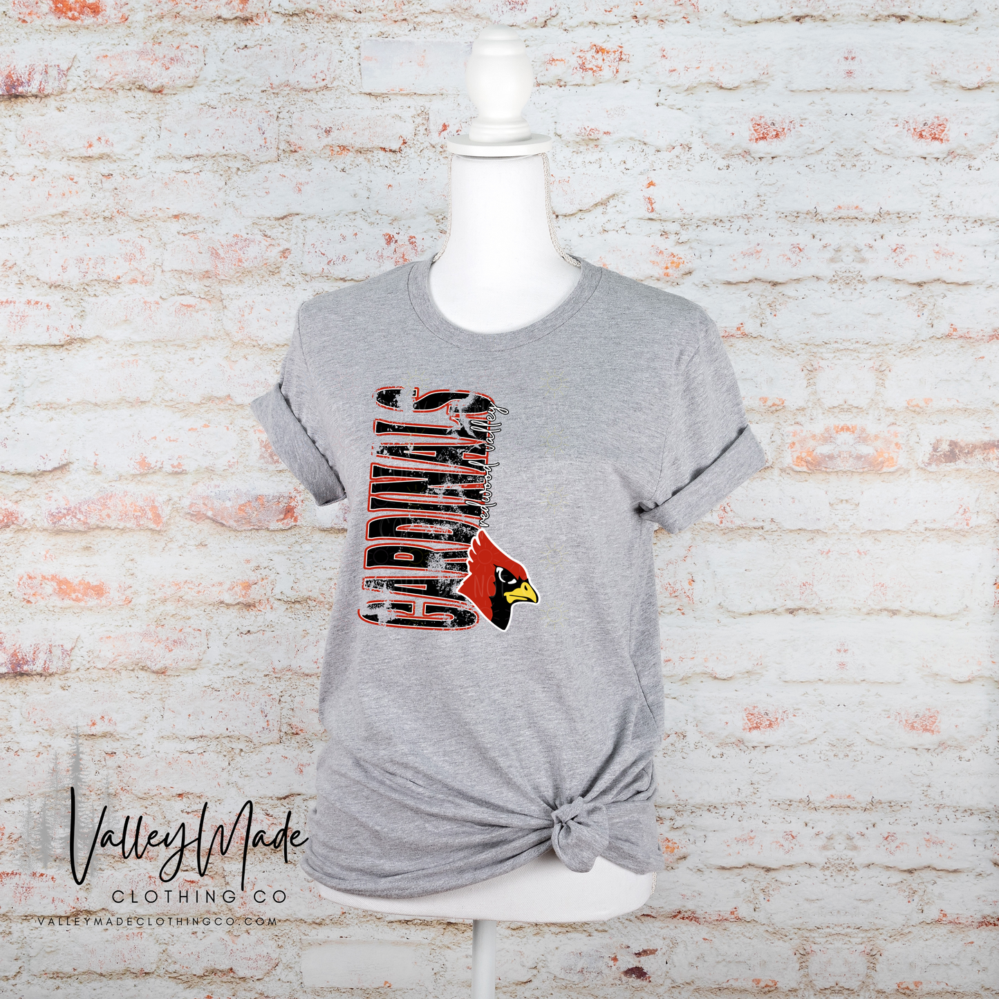 Vertical Mascot And School - Tee