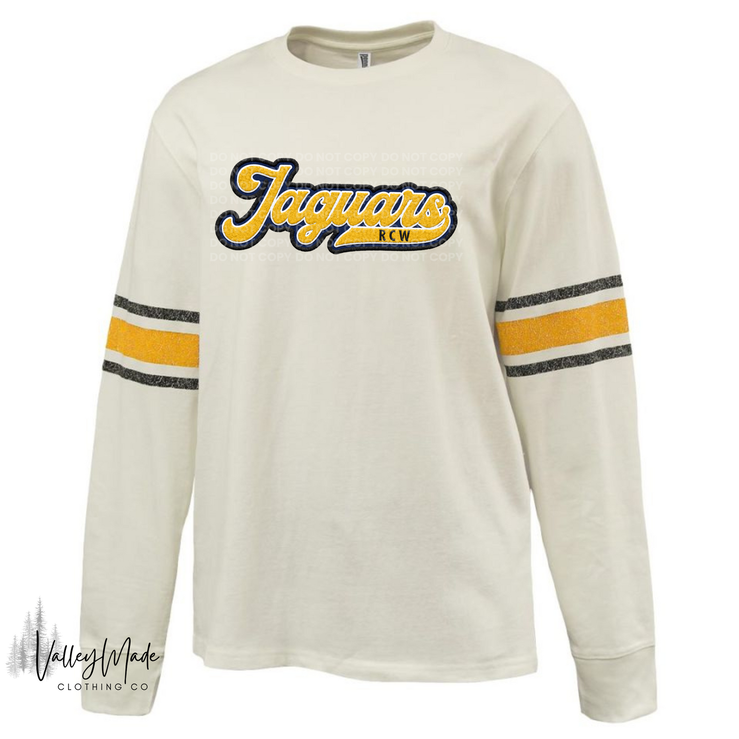 Embroidered Look Jaguars-Lightweight Crewneck