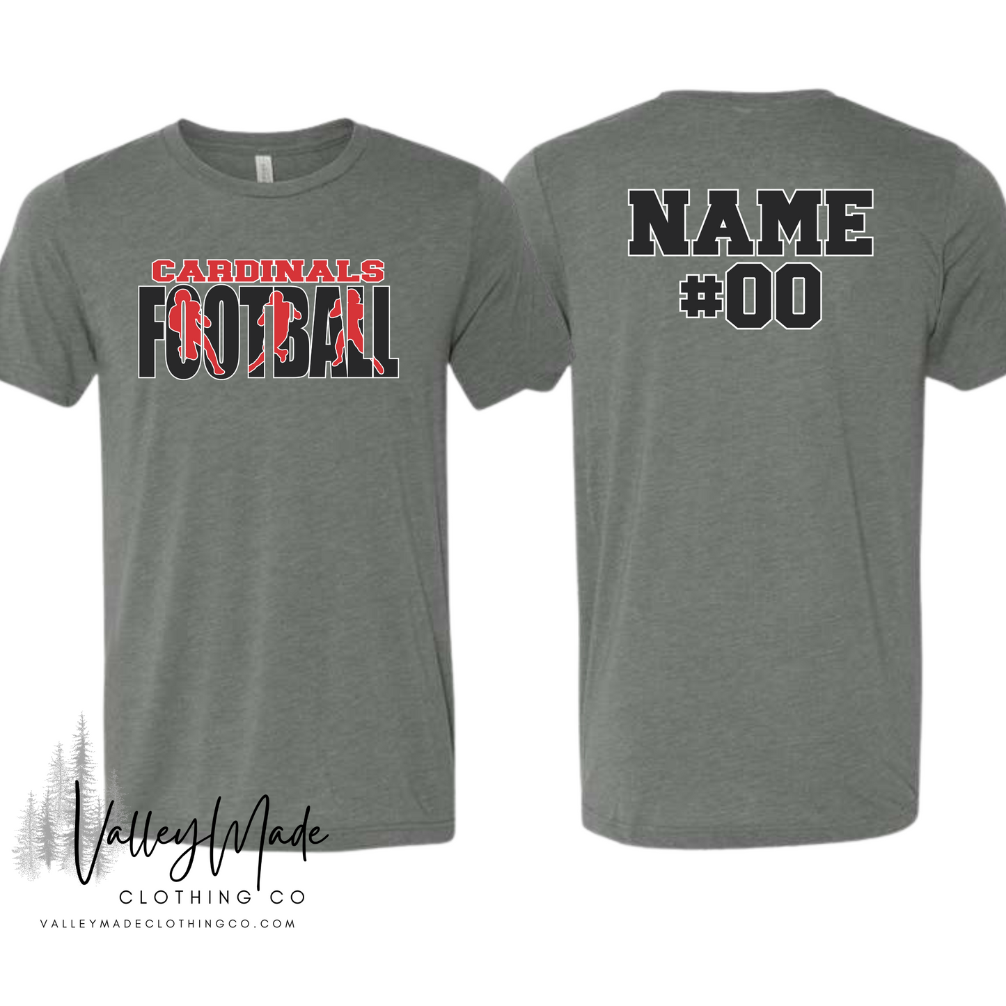 Customizable Football Cutout Mascot-Tee