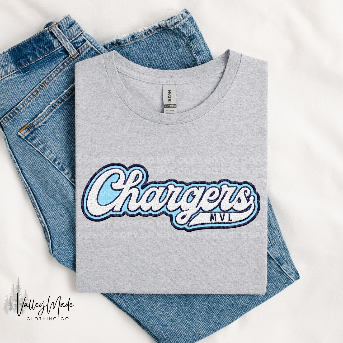 Embroidered Look Mascots-Tee