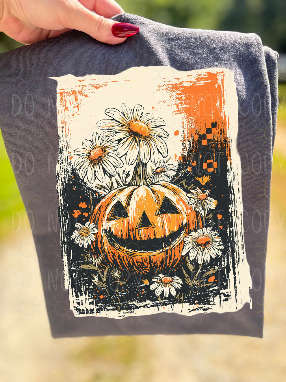 Vintage Pumpkin And Flowers - Tee