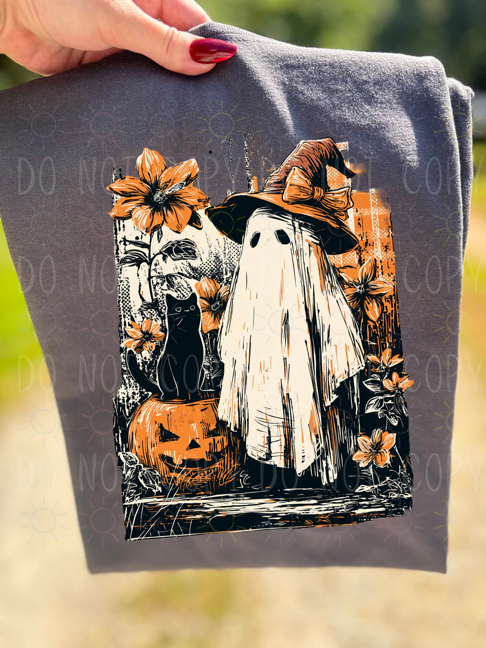 Vintage Ghost And Cat - Tee