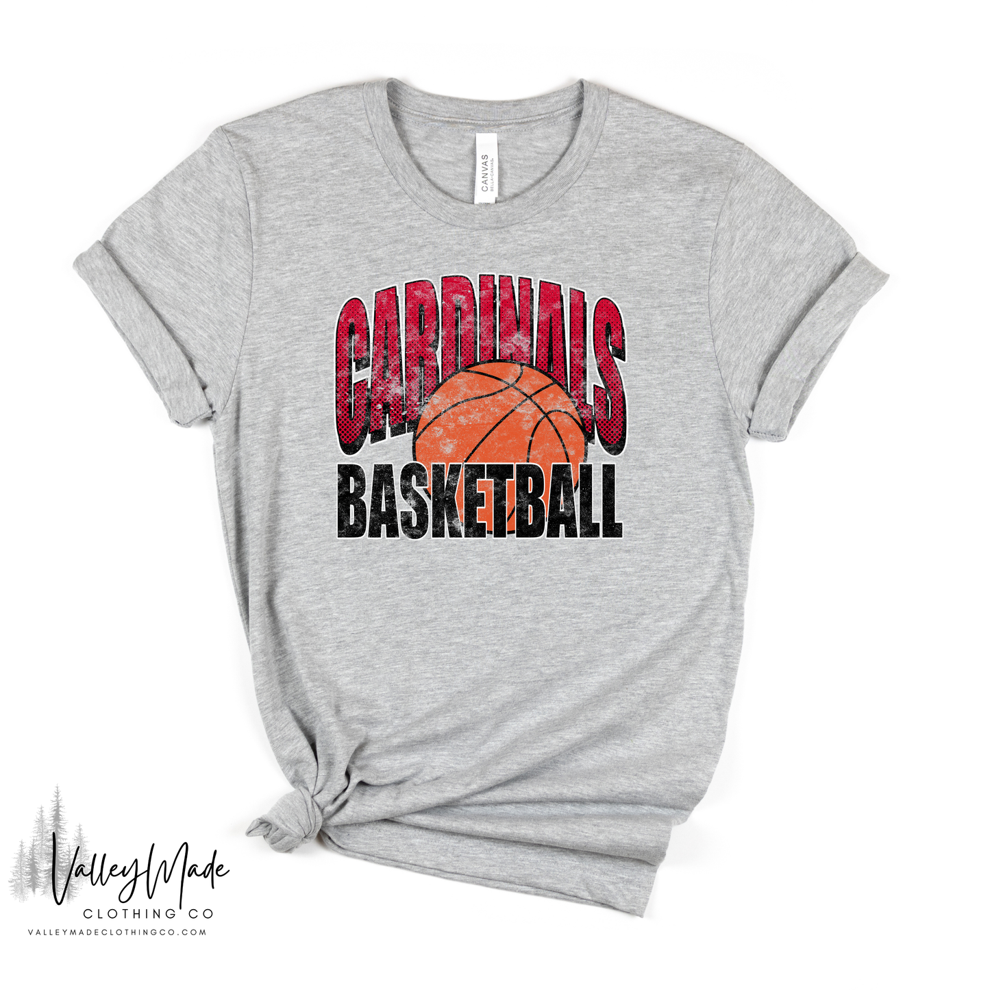 Grunge Dotted Basketball Mascot - Tee