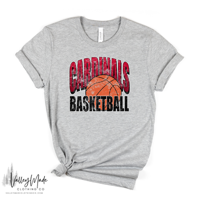 Grunge Dotted Basketball Mascot - Tee