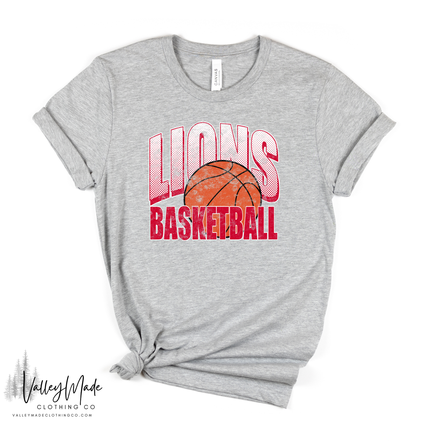 Grunge Dotted Basketball Mascot - Tee
