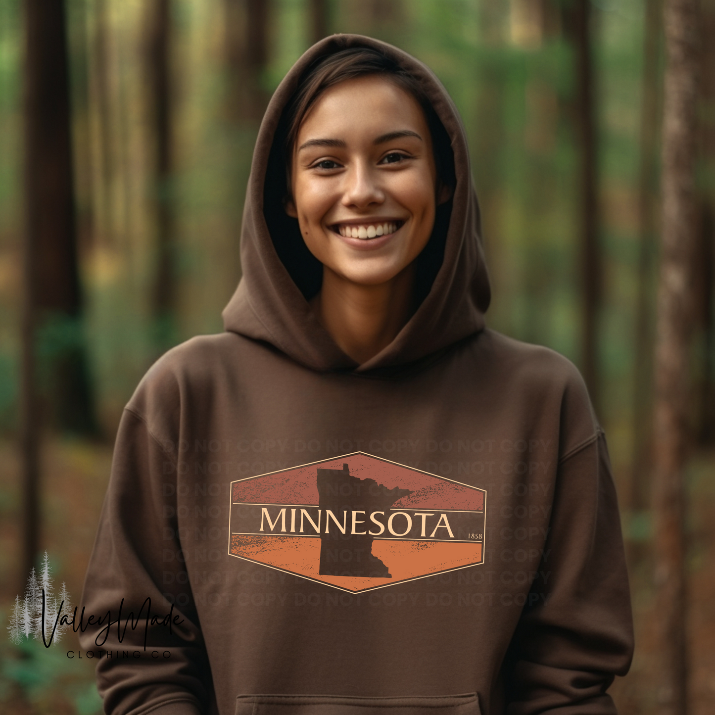 Distressed Minnesota 1858-Hoodie