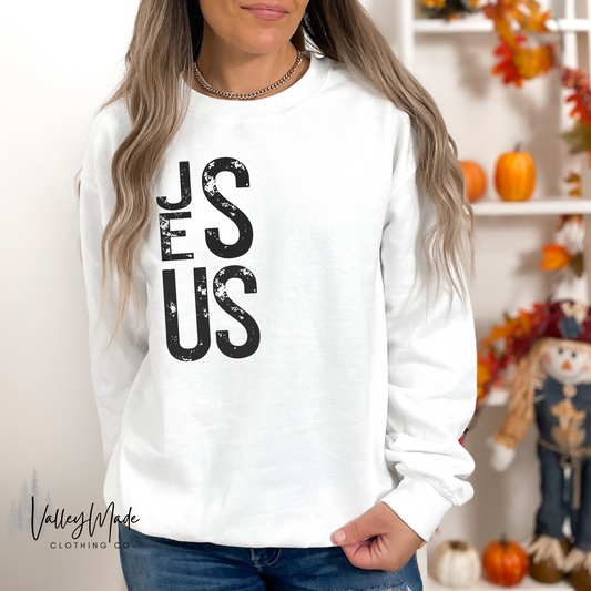 Jesus Stacked-Crewneck