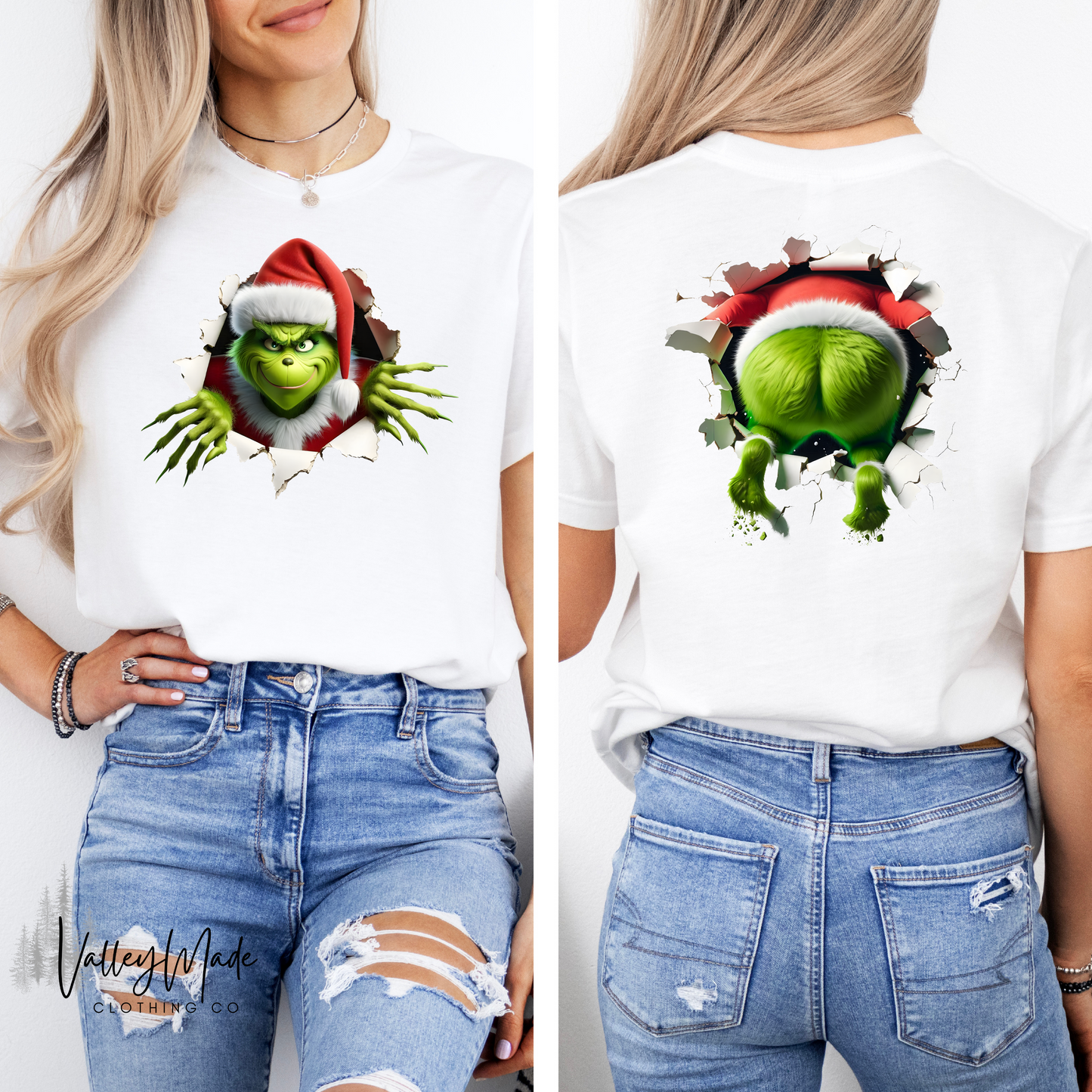 Green Face And Back-Tee