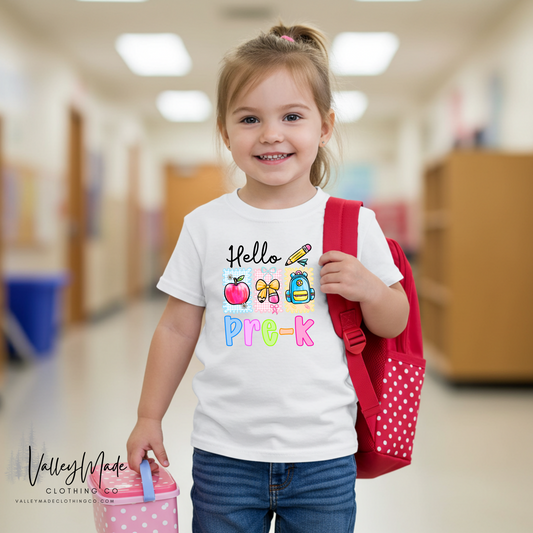Preppy Hello Grade Levels-YOUTH Tee