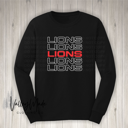 Stacked Mascots-Long Sleeve (Bella Canvas Brand)