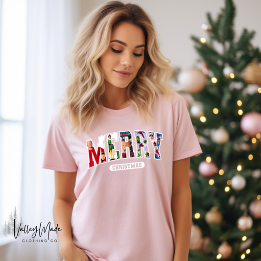 Merry Christmas Characters-Tee