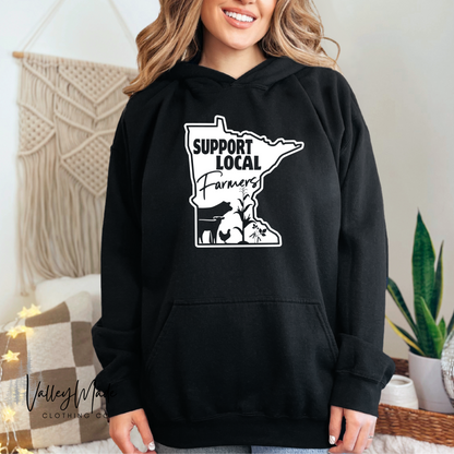 Support Local Farmers Minnesota-Hoodie