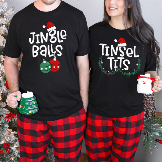 Funny Couples Christmas-Tee