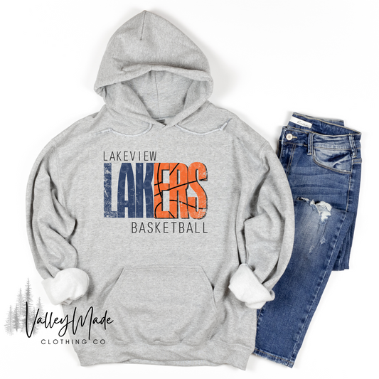 Distressed Lakeview Lakers-Hoodie