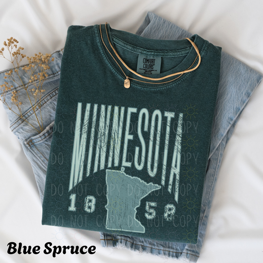 Blue Hue Grunge Minnesota - Tee