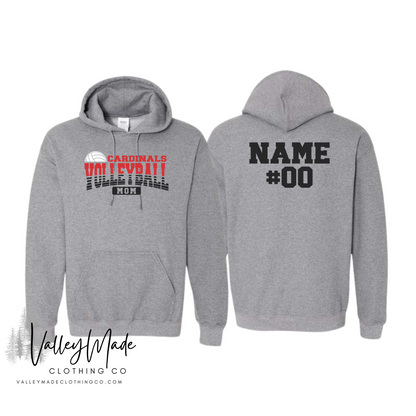 Customizable Family Name Volleyball Mascot-Hoodie