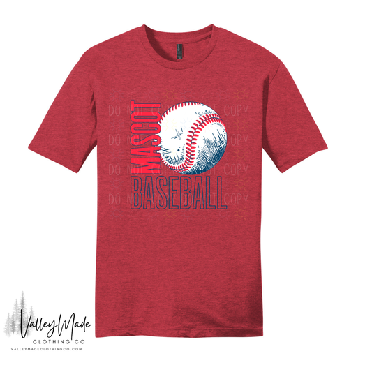 Baseball Custom Mascot - Tee