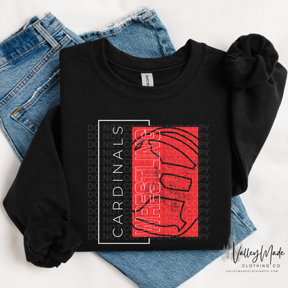 Rectangle Wrestling Mascots - Crewneck