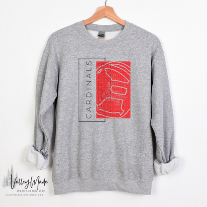 Rectangle Wrestling Mascots - Crewneck