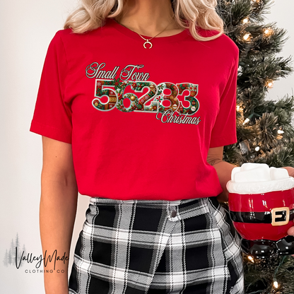 Customizable Small Town Christmas Zip Code-Tee