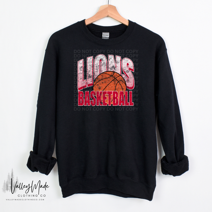 Grunge Dotted Basketball Mascot - Crewneck