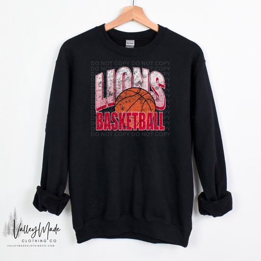 Grunge Dotted Basketball Mascot - Crewneck