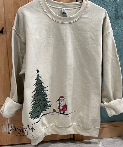 Santa And Tree-Crewneck