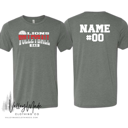 Customizable Family Name Volleyball Mascot-Tee