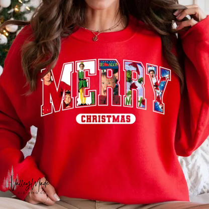 Merry Christmas Characters-Crewneck