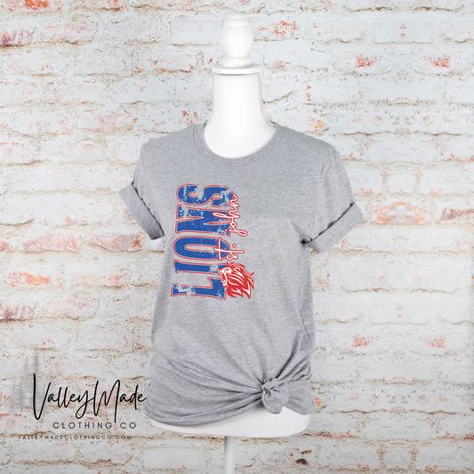 Vertical Mascot And School - Tee