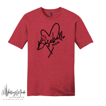 Heart Baseball Mom - Tee