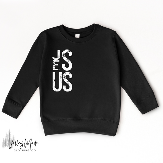 Jesus Stacked-Youth Crewneck