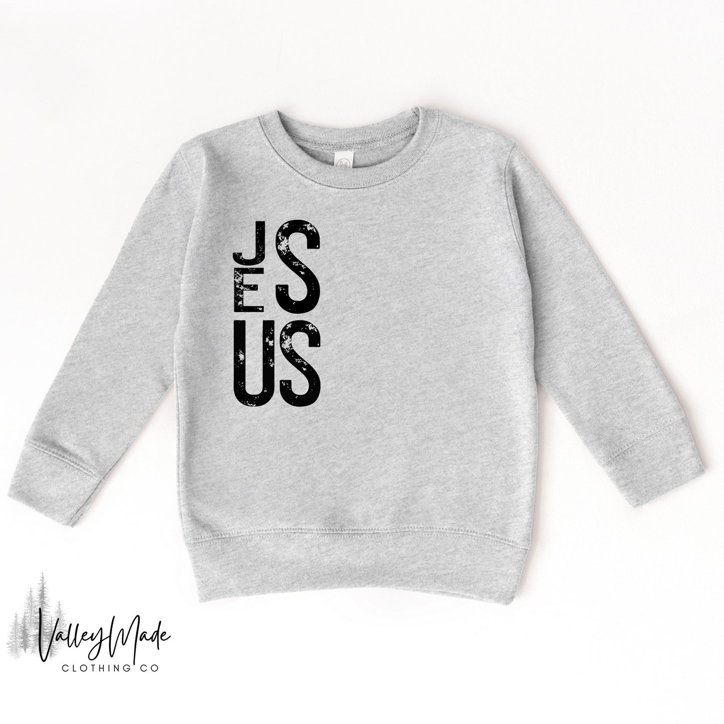 Jesus Stacked-Youth Crewneck