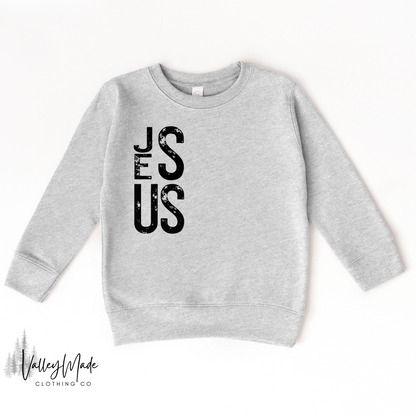 Jesus Stacked-Youth Crewneck