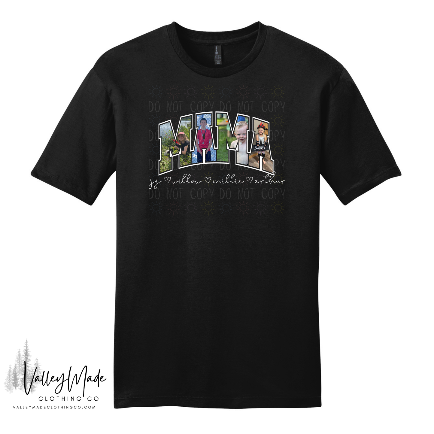 Custom Picture And Name Mama - Tee