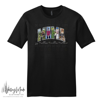 Custom Picture And Name Mama - Tee