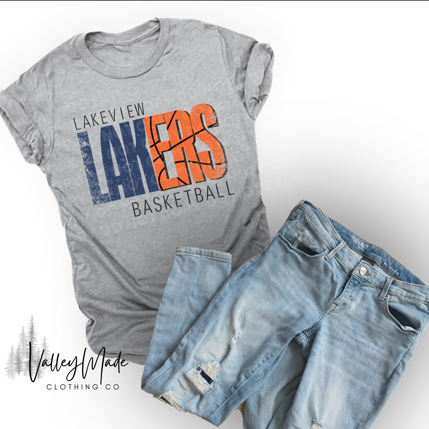 Distressed Lakeview Lakers-Tee