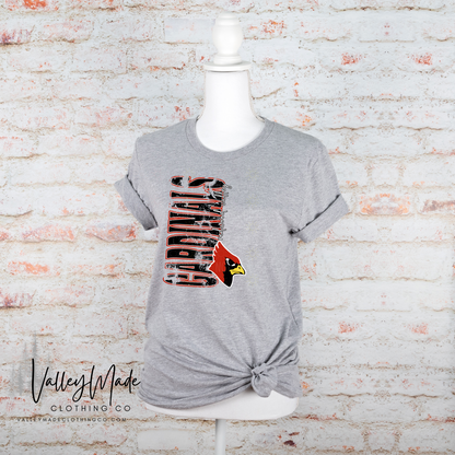 Vertical Mascot And School - Tee
