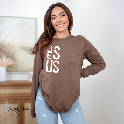 Jesus Stacked-Long Sleeve (Bella Canvas Brand)