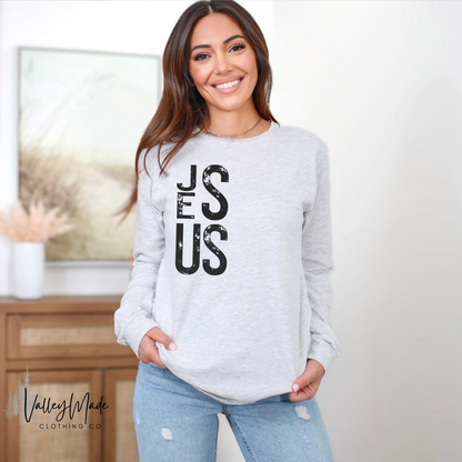 Jesus Stacked-Long Sleeve (Bella Canvas Brand)