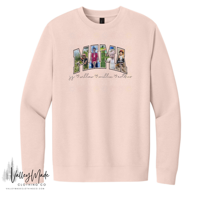 Custom Picture And Name Mama - Crewneck