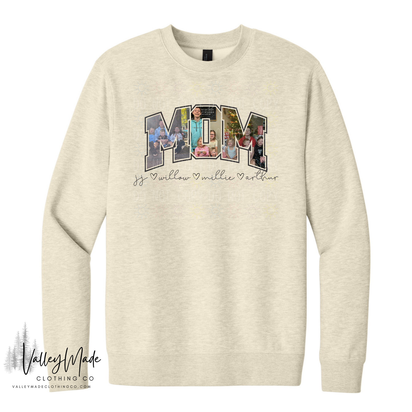 Custom Picture And Name Mom - Crewneck
