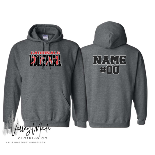Customizable Volleyball Cutout Mascot-Hoodie