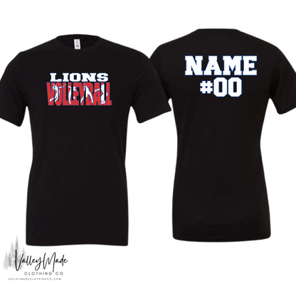 Customizable Volleyball Cutout Mascot-Tee