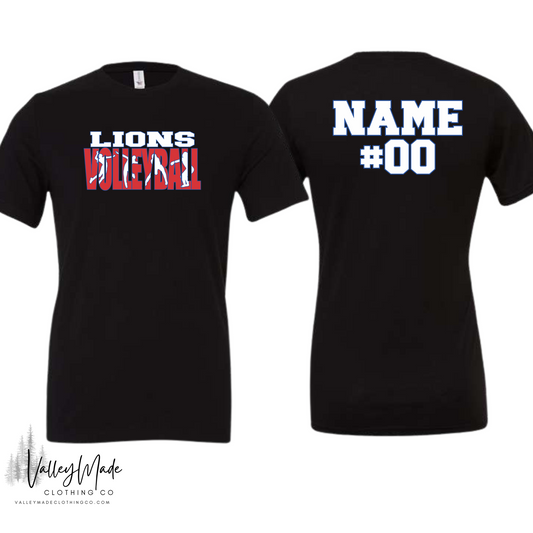 Customizable Volleyball Cutout Mascot-Tee