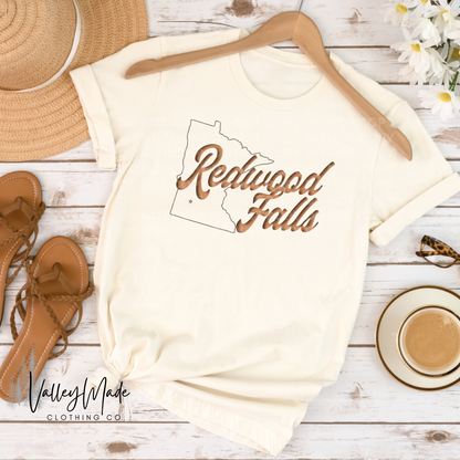 Redwood Falls State Outline-Tee