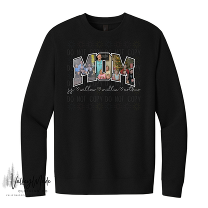 Custom Picture And Name Mom - Crewneck